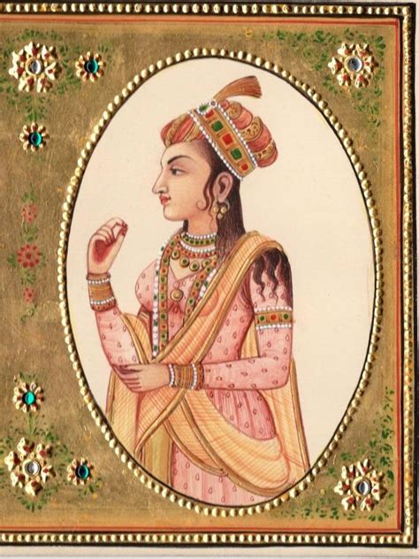 Emperor Jahangir Empress Nur Jahan Mughal Miniature Art Rare Historical