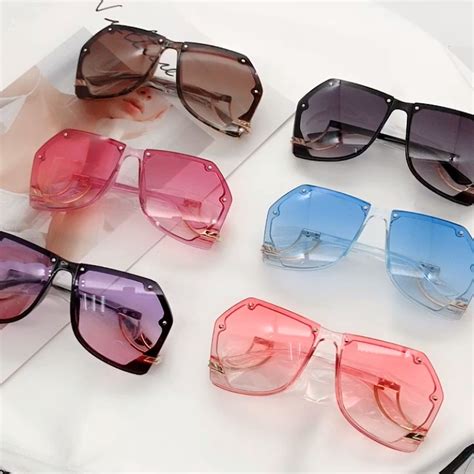 Luxury Ocean Piece Sunglasses Women Fashion Retro Men Glasses Brand