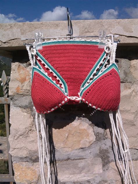 Set Bikini All Uncinetto Simply Red Costume Da Bagno All Uncinetto