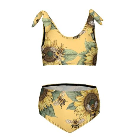 Bee Daisy Flower Girl S Piece Bikini Set Beach Sport Swimsuit Swimwear Y Cm Walmart