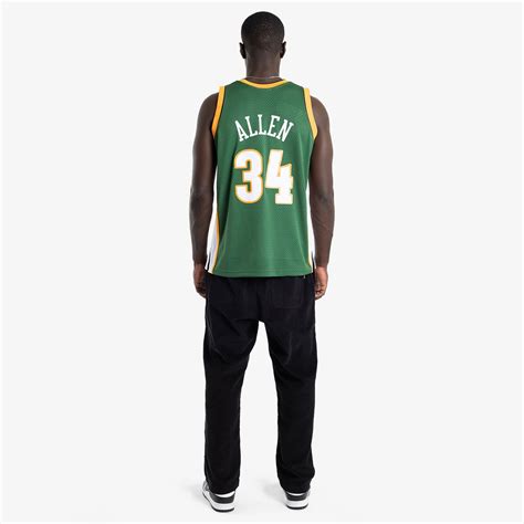 Ray Allen Seattle Supersonics 06-07 HWC Swingman Jersey - Green - Throwback