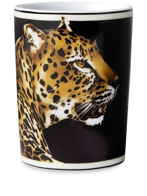 Dolce And Gabbana Tiger Print Porcelain Glass Black Farfetch Ao