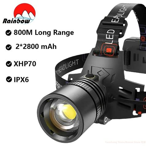 Super Xhp M Long Range Most Powerful Led Headlamp Rechargeable