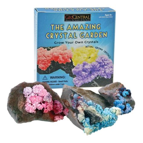 crystal growing kit science activities  children kids love rocks