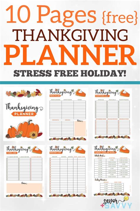 Free Printable Thanksgiving Planner Pages Thanksgiving Planner