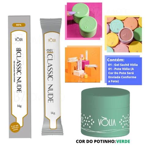 Kit Gel Volia Em Sache Classic Nude Pote Reutiliz Vel V Lia Gel Para Unhas Magazine Luiza