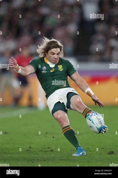 South Africa's Faf De Klerk during the 2019 Rugby World Cup final match at Yokohama Stadium ...