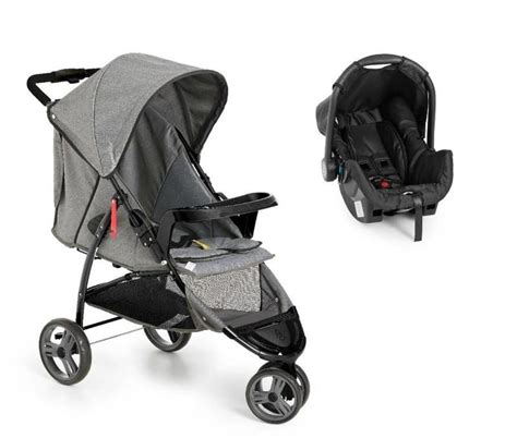 Carrinho Cross Trail Preto Grafite Bebe Conforto Grid Bl