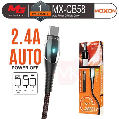 Moxom Mx Cb Micro Ip Type C Auto Power Off Data Cable Shopee Malaysia