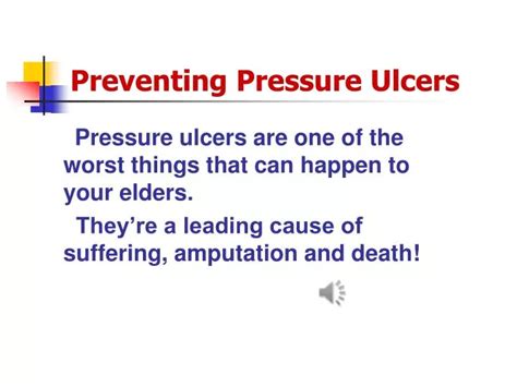 Ppt Preventing Pressure Ulcers Powerpoint Presentation Free Download