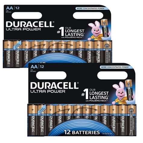 Duracell Ultra Power Type Alkaline Batteries Aa Aaa Pack Of