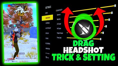 Free Fire Drag Headshot Settings 2024 New Sensitivity Fire Button