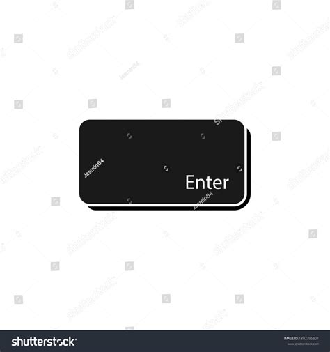 Enter Key Icon Clipart Image Isolated Stock Vector Royalty Free