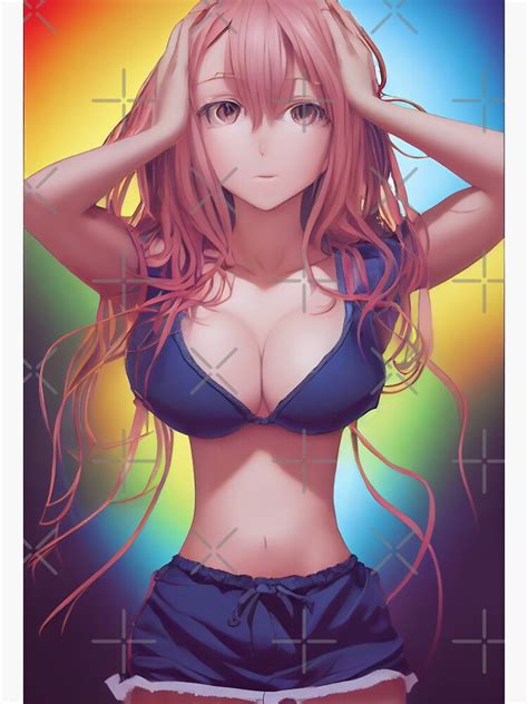 Pinup Anime Big Boobs Blonde Girl Sticker For Sale By Osy Redbubble