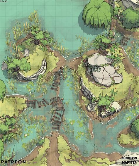 Sunlit Wetlands [25x30] : r/dndmaps