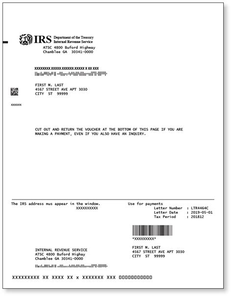 IRS Letter 4464C – Sample 2