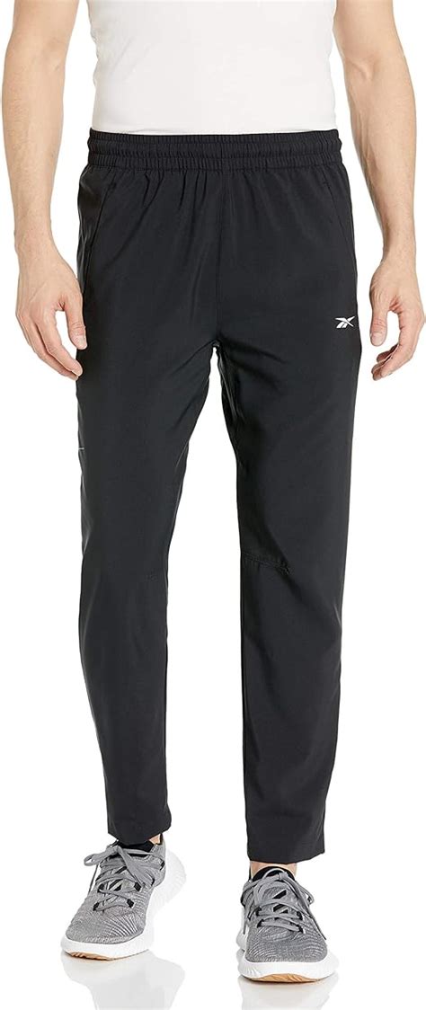 Reebok Mens Workout Ready Woven Trackster Pant Black Uk