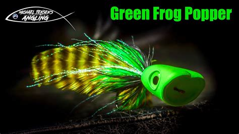 Green Frog Popper Pike Bass Popper Fly Tying Tutorial YouTube