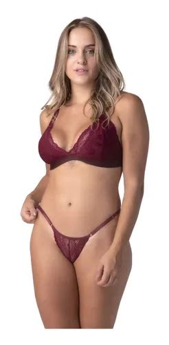 Kit Lingerie Conjuntos De Sutiã Sem Bojo E Calcinha Sexy Parcelamento sem juros