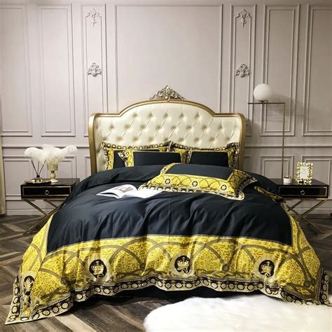 800tc premium algodão egípcio conjunto de cama volta ouro coroa