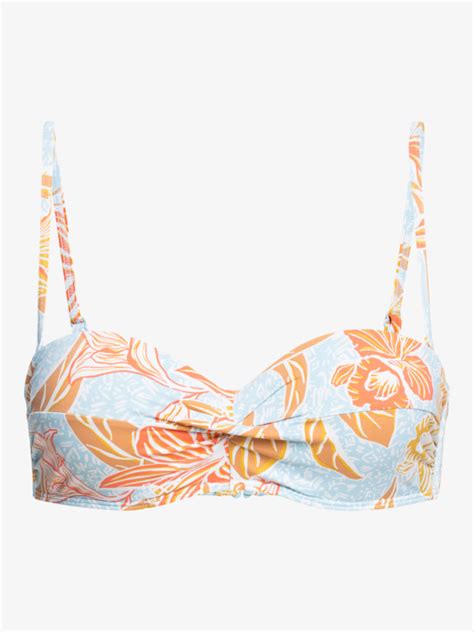 Island In The Sun Moulded Bandeau Bikini Top For Women Roxy