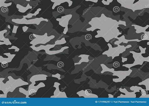 Camouflage Pattern Background Seamless Vector Classic Clothing Style