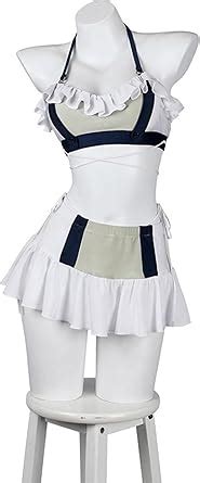 Amazon Cos Animefly Women FF Rebirth Cosplay Tifa Swimsuit Bikini Swimsuit Two Piece