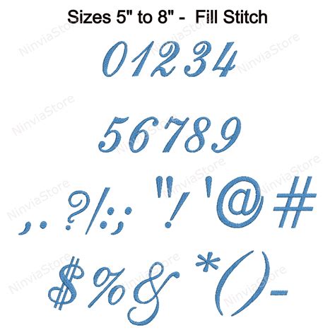 Beautiful Embroidery Script Cursive Font Pe Pes Monogram Etsy