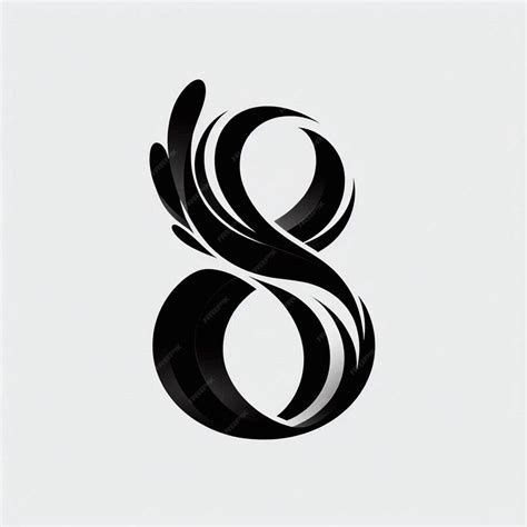 black  white logo   number    premium ai generated image
