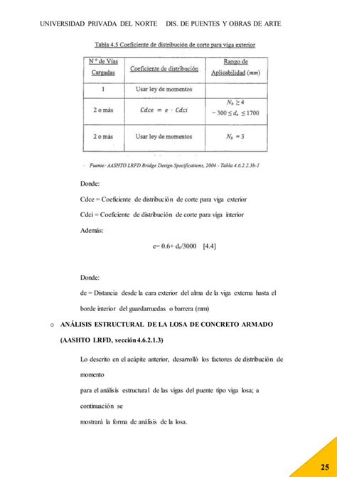 Dise O De Un Puente Viga Losa Pdf