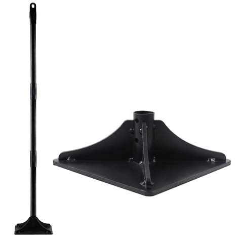 Steel Tamper Tool With 48inch Adjustable Length Handle 8”x8” Garden