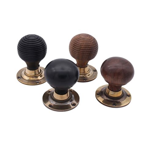 Pure Ebony Wood And Rosewood Door Knobs Wooden Victorian Mortice Rim Knobs Solid Brass Rose