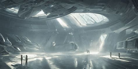 Krea Ai Wide Shot Interior Of An Alien Spaceship Futuris