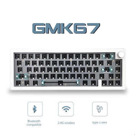 Kit De Teclado Mec Nico Sem Fio Personalizado Rgb Backlit Hot Swappable Junta Bluetooth
