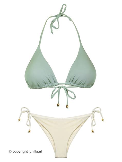Tie Side Scrunch Bikini Basil Natural Van Phax Maat Broekje Xl Maat Topje Xs