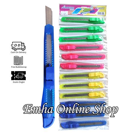 Cutter Kecil 12 Pcs Satu Lusin Tajam Dan Awet Lazada Indonesia