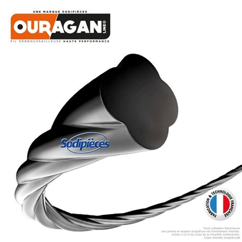 Fil débroussailleuse Ouragan 4 mm x 26 m Coque Spirale