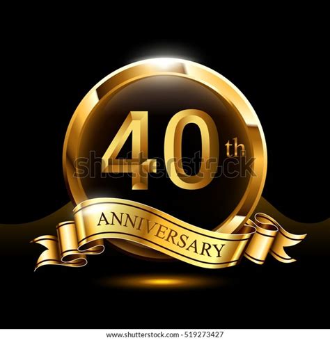 40 Years Golden Anniversary Logo Celebration Stock Vector Royalty Free 519273427 Shutterstock