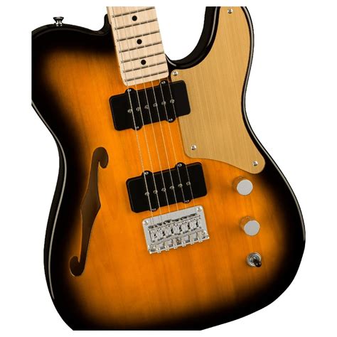 squier paranormal cabronita telecaster thinline  tone sunburst