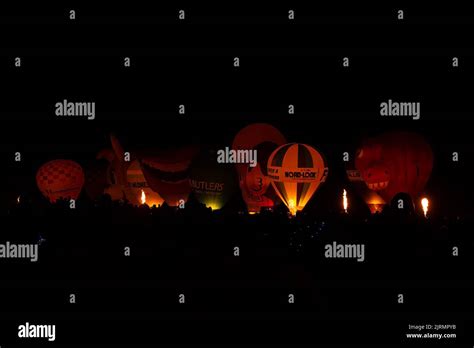 A Group Of Hot Air Balloons During The Midlands Air Festival In Ragley Hall Warwickshire UK