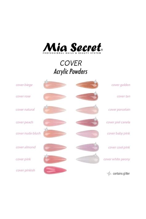 Mia Secret Cover Nude Blush Acrylic Powder Oz Acrylic Powder Pink Acrylics Pink Acrylic Nails