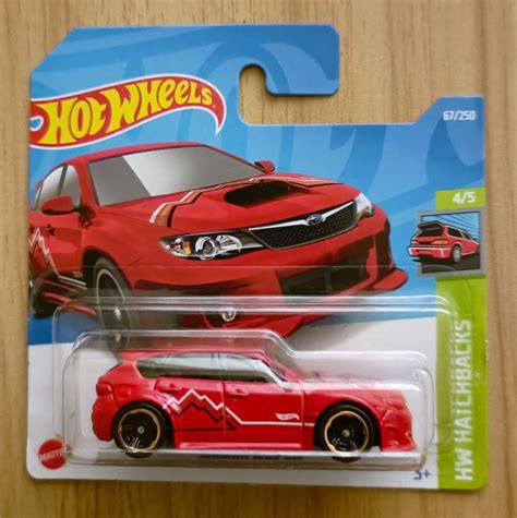 Hot Wheels Subaru WRX STI Red HW Hatchbacks Perfect Birthday Gift Rare Miniature Collectable Toy