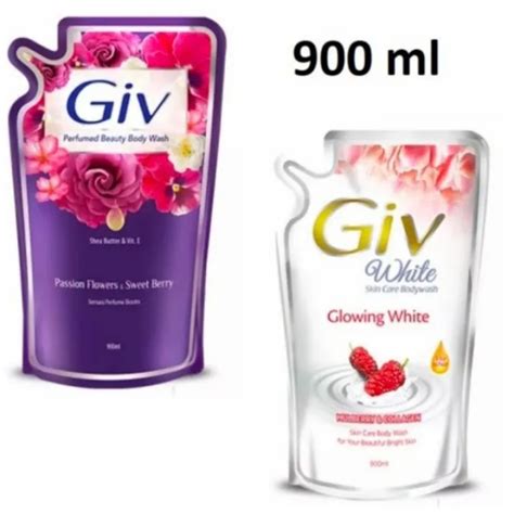 Giv Body Wash Sabun Mandi Cair Ml Refill Jumbo Flower Glowing White