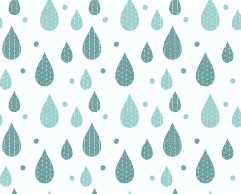 Seamless pattern with rain drops and line drawings 1541513 Vector Art ...