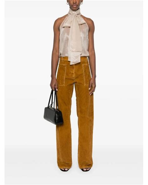 Tom Ford Pussy Bow Collar Blouse In White Lyst