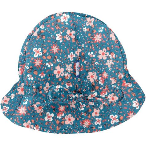 Chapeau Soleil Charlotte Fleuri Nude Ardoise Papa Pique Et Maman Coud