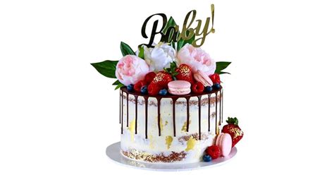 Floral Berries Naked Cake