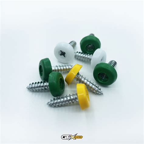 Poly Top Number Plate Screws Fixing Kit Gfx Plates