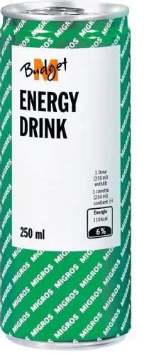 Migros M Budget Energy Drink Getränke Lebensmittel Klassiker