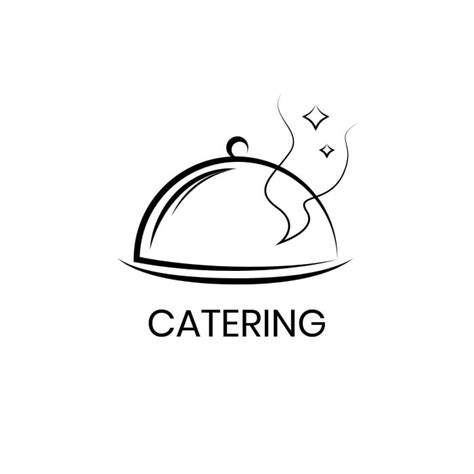 Free Simple Monocolor Homemade Catering Logo Template